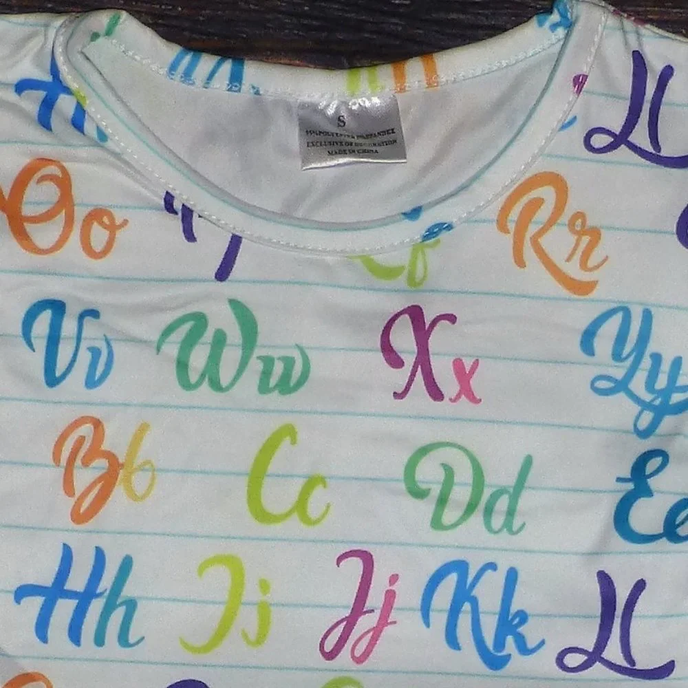 Boutique ABC Alphabet Girls Sleeveless Dress